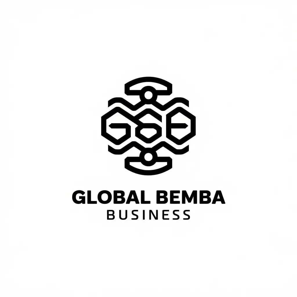 a vector logo design,with the text "Global Bemba Business", main symbol:rond,complex,be used in Retail industry,clear background