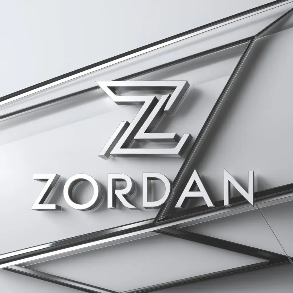 a logo design,with the text "Zordan", main symbol:Z,complex,clear background