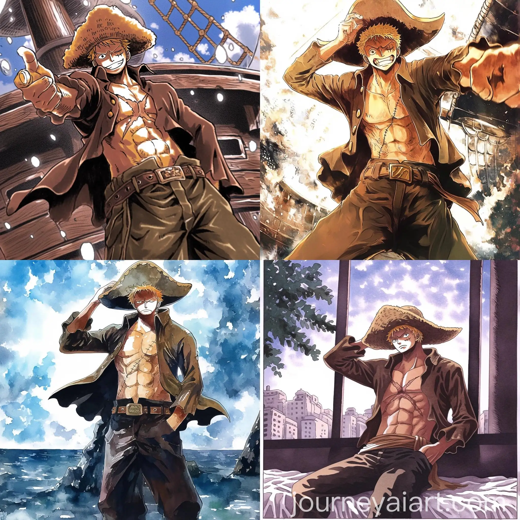 Watercolor-Pirate-Character-from-Manga-One-Piece
