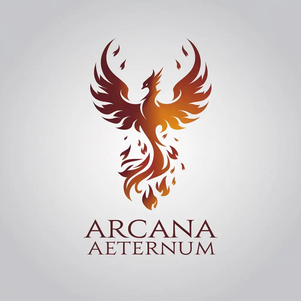 LOGO Design for Arcana Aeternum FantasyInspired Minimalistic Vector Design with Clear Background