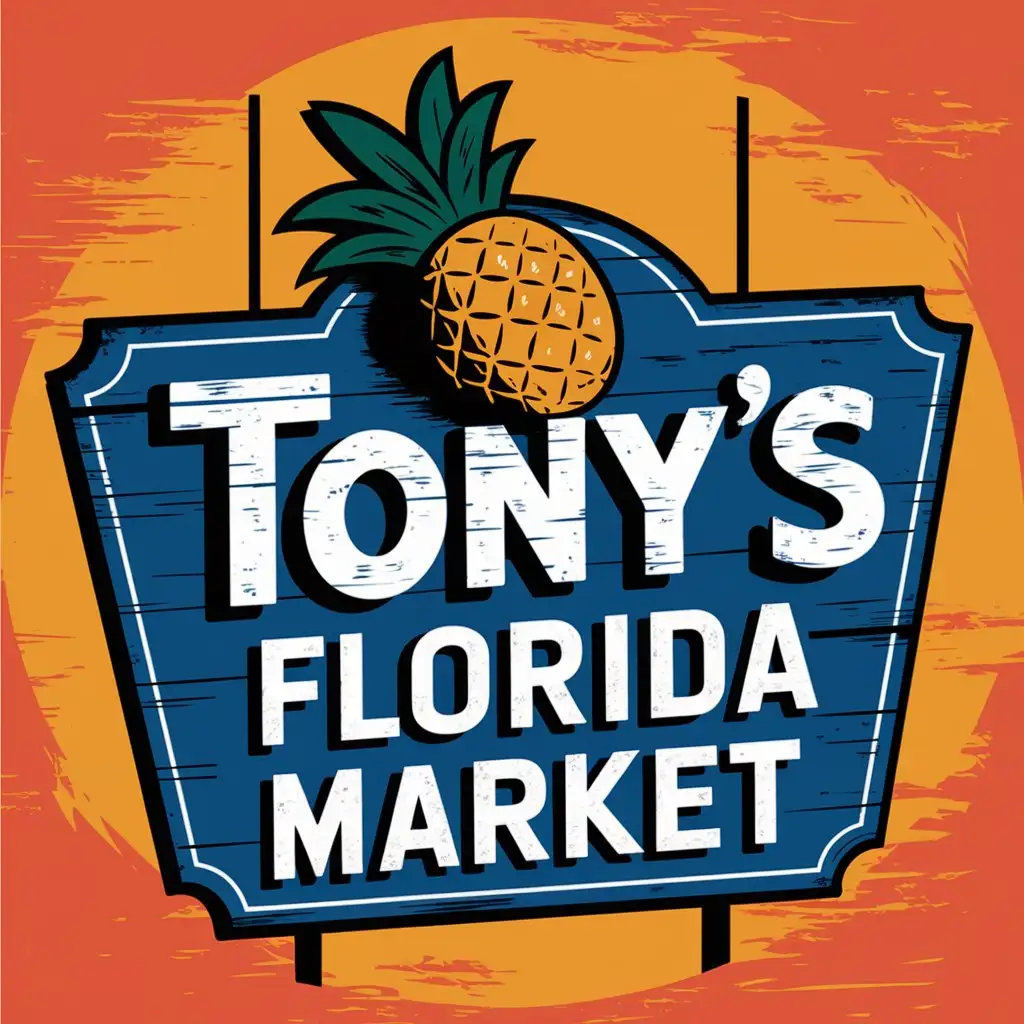 Make a retail sign for Tony’s Florida Market