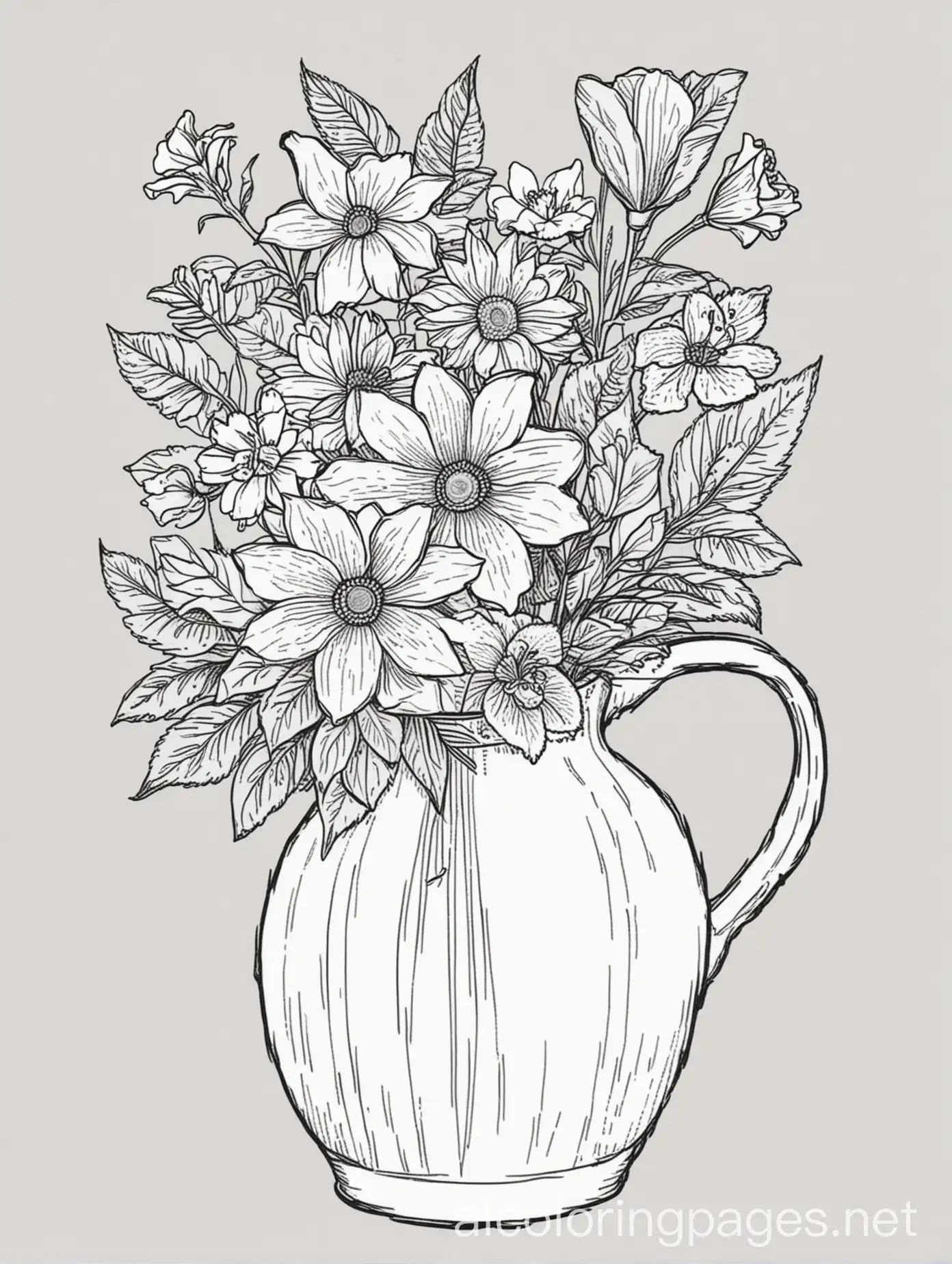 Simple-Line-Drawing-of-a-Pitcher-Vase-with-Flowers-for-Kids