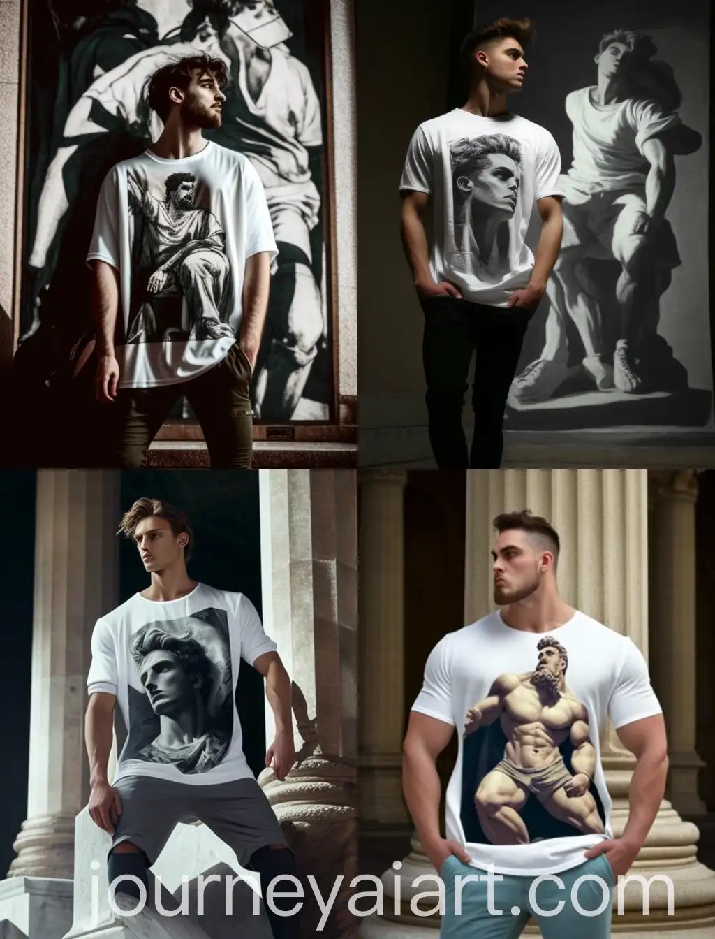 Stylish-Men-in-Oversized-TShirts-Posing-Fashionably