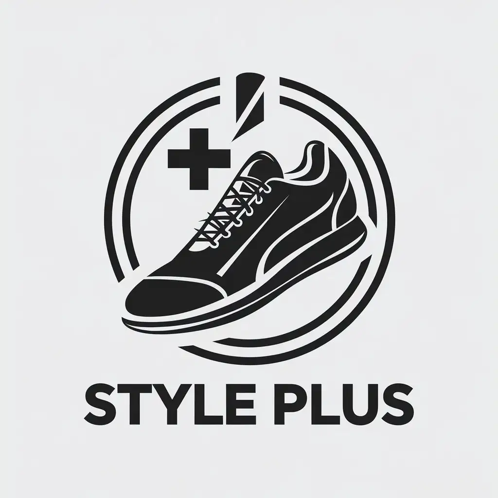 LOGO-Design-for-Style-Plus-Athletic-Elegance-with-Sport-Shoes-and-Clear-Background