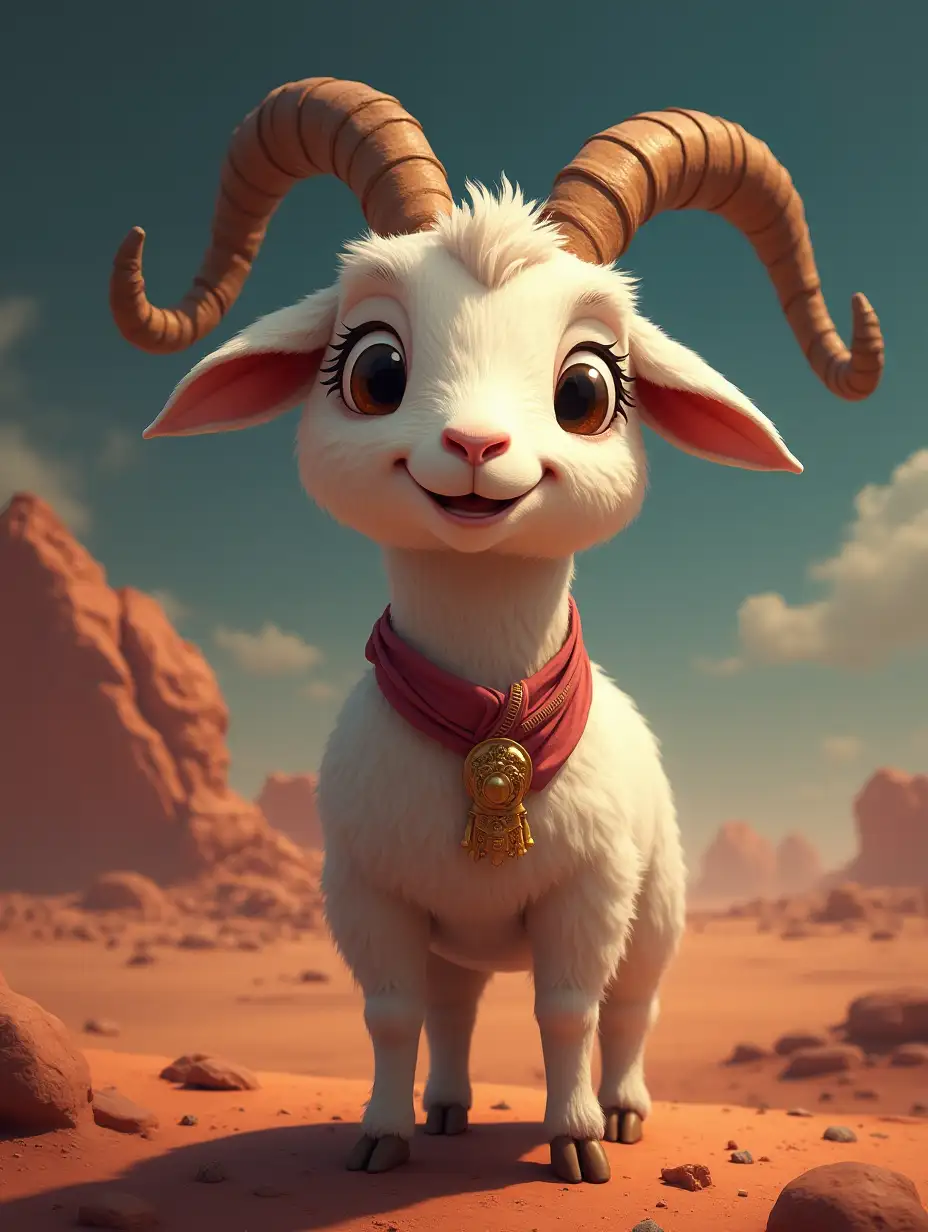 Happy goat on the Mars server