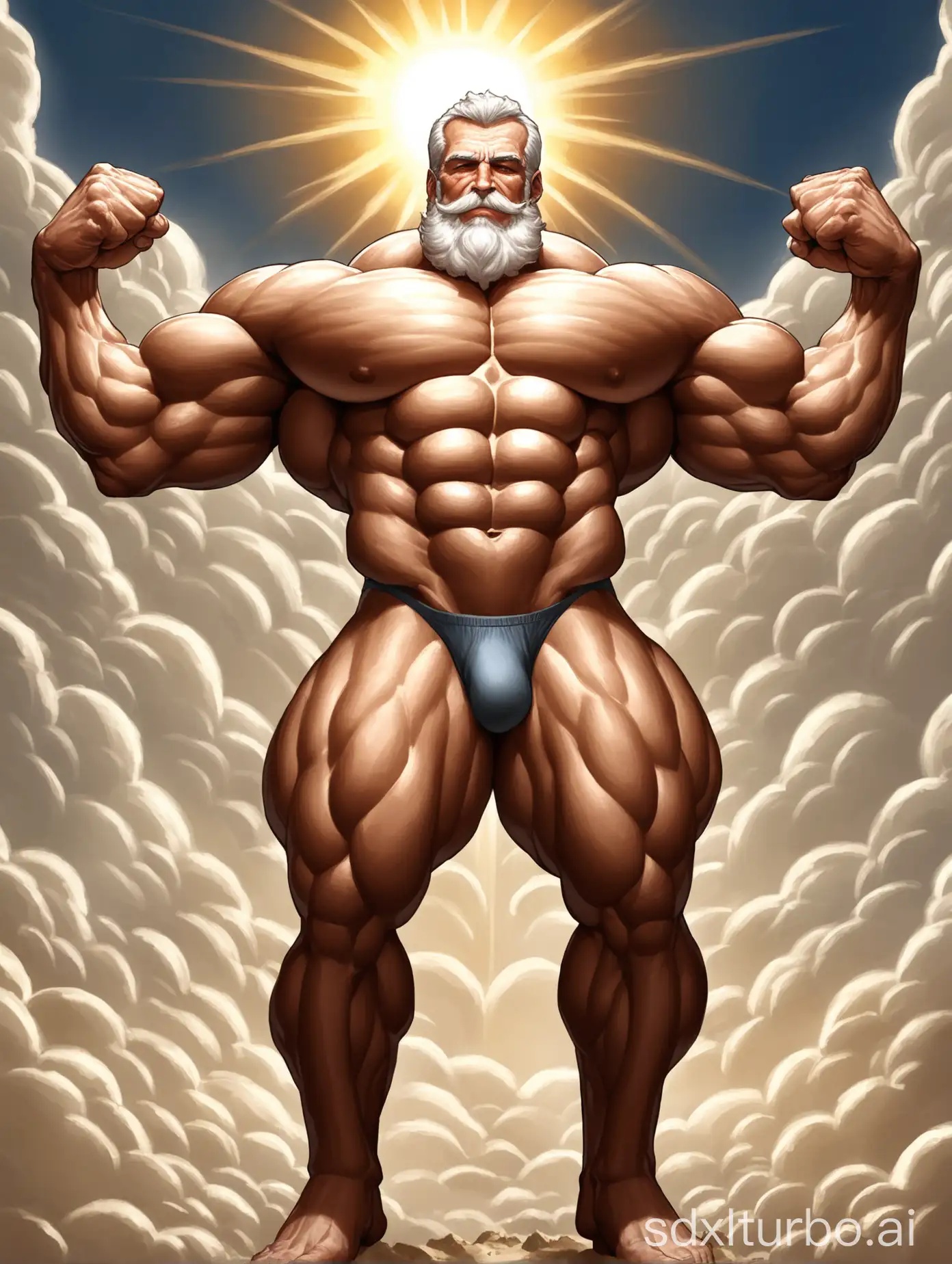 Elderly-Strongman-Lifting-Earth-with-Giant-Biceps