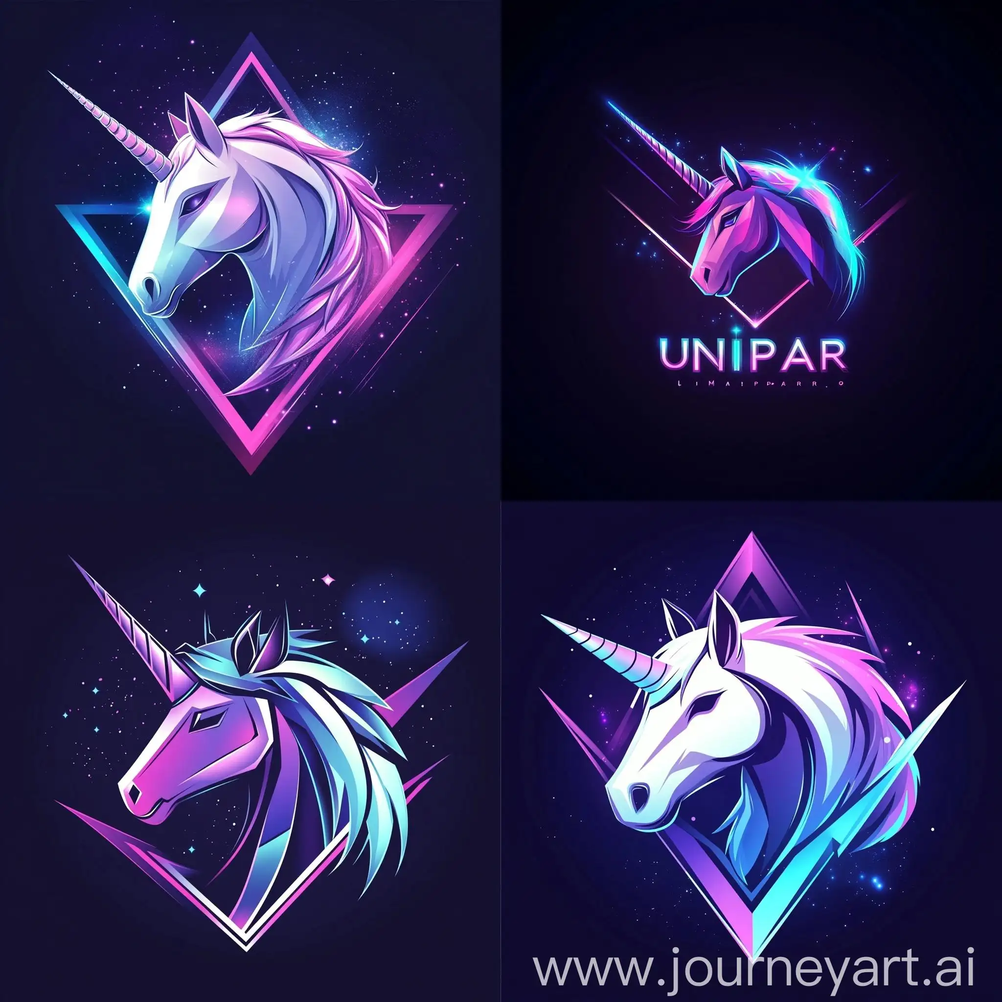 Futuristic-VR-Arcade-Logo-with-Cosmic-Unicorn-Theme