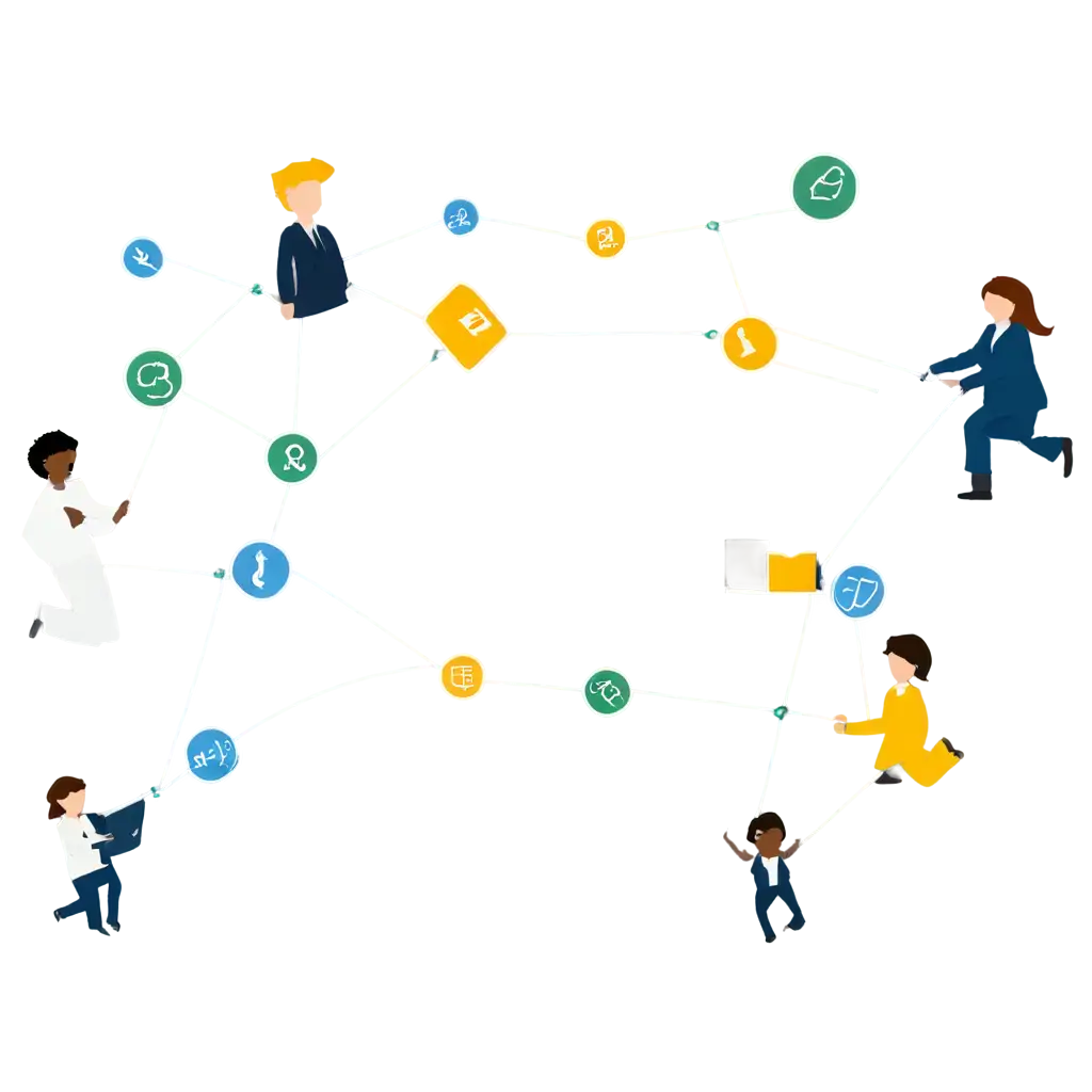 Enhancing-Collaboration-Vector-Graphics-Highlighting-Connections-Between-People-in-PNG-Format