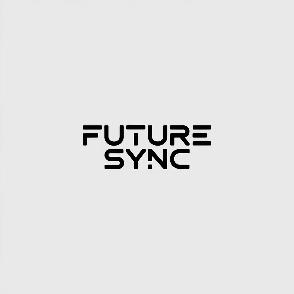 LOGO Design for Future Sync Minimalistic Vector Logo for Technology Industry