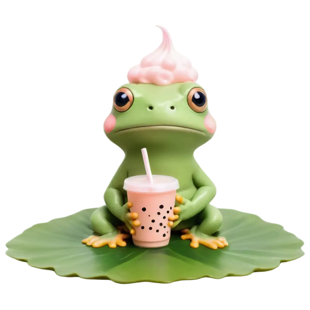 Kawaii-Baby-Frog-with-Bubble-Tea-PNG-AdorablePNG-Image-Usage-Analysis-Frog-Image-for-Digital-Creations
