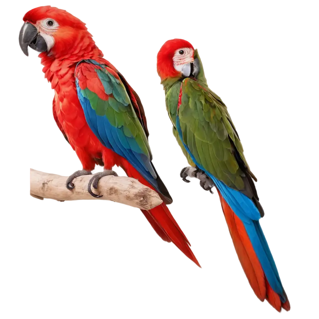 a cute red and multicolor parrot