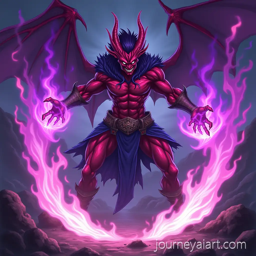 Epic-Anime-Demon-with-PurpleEpic-anime-demon-design-Fire-Powers