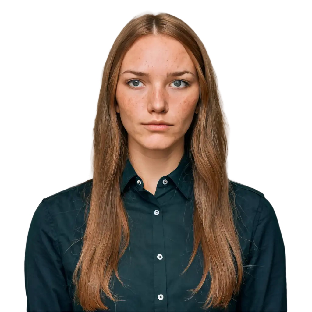 Realistic-PNG-Portrait-of-a-32YearOld-American-Woman-with-Acne-Scars-and-Freckles