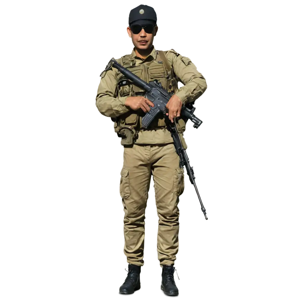 BSF Soldier with Gun