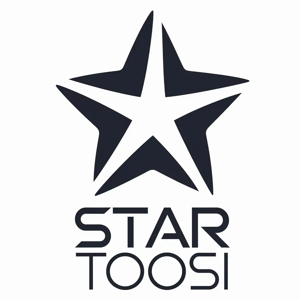 a vector logo design,with the text "star toosi", main symbol:o=c=o,Moderate,clear background