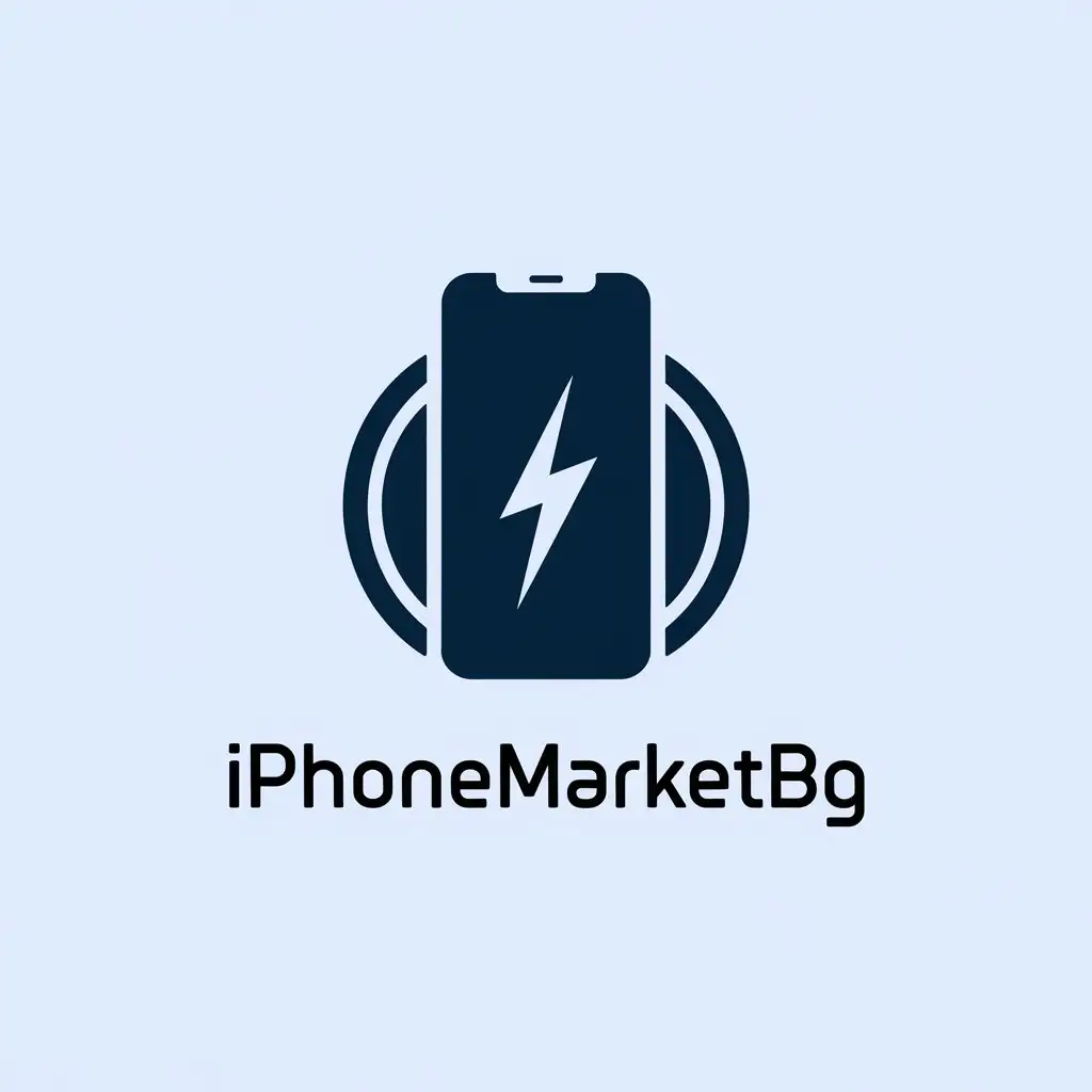 LOGO Design for iPhoneMarketBG Vector Phone Symbol with Clear Background and Modern Style