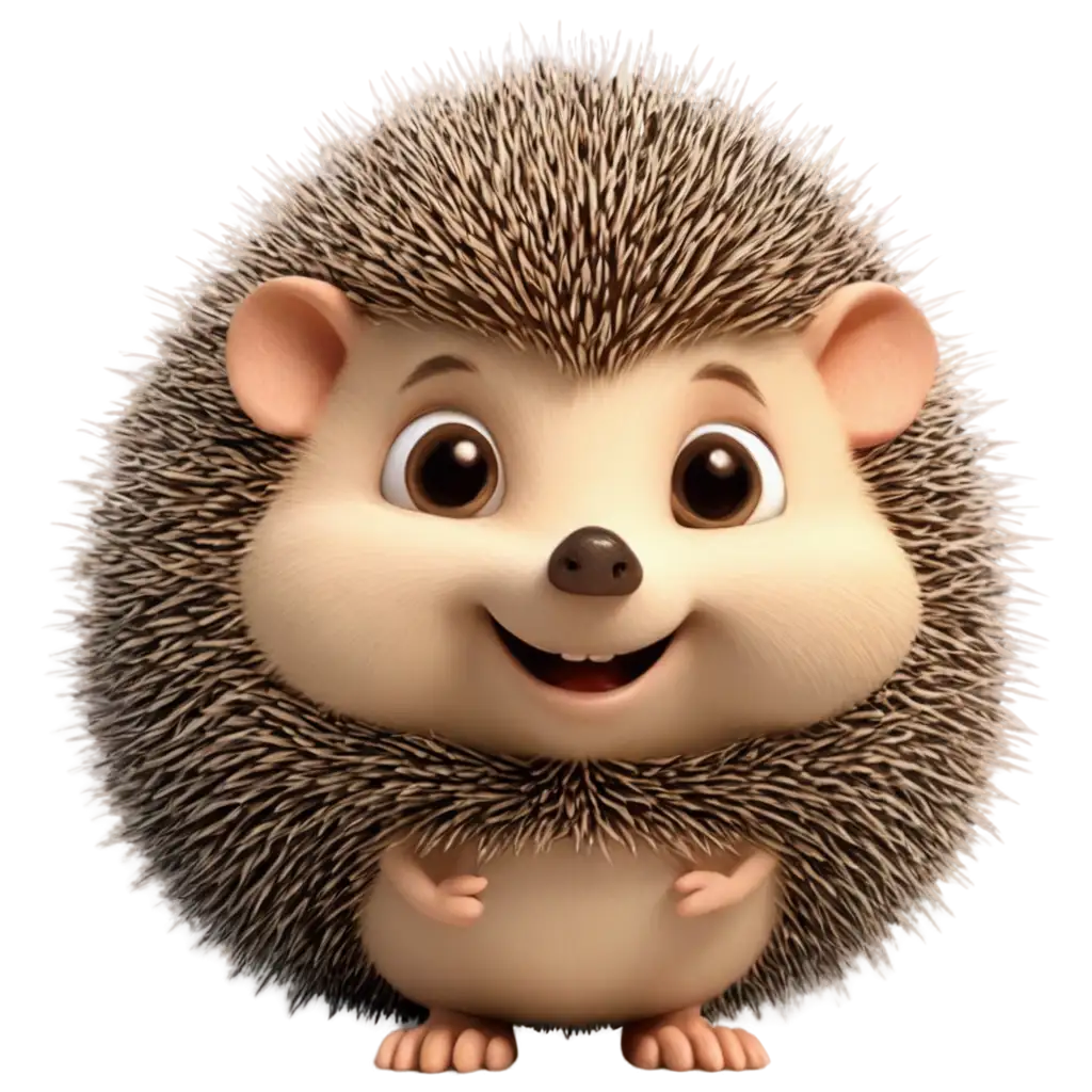 Charming-Hedgehog-PNG-Image-with-Shiny-Eyes-and-Smiling-Face-for-FairyTale-Creations
