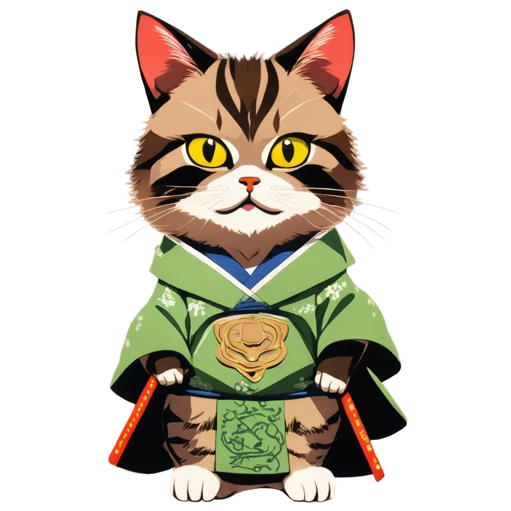 Anime-Samurai-Cat-PNG-Image-Feline-Warrior-Art-with-Japanese-Flair