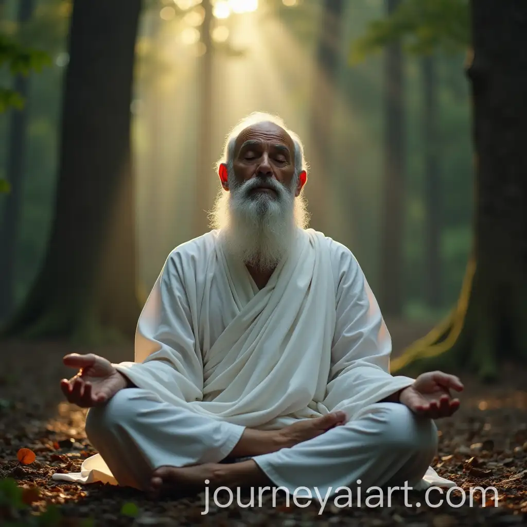 Elderly-Man-Meditating-in-a-Peaceful-Forest-with-Soft-SunlightAI-Art-Prompt-Expansion