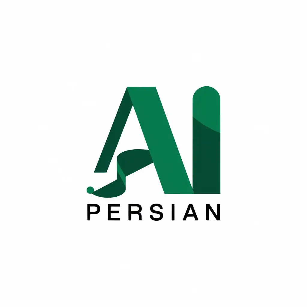 LOGO Design for AIpersian Vector Logo with Prominent AI Text and Small Persian Typeface