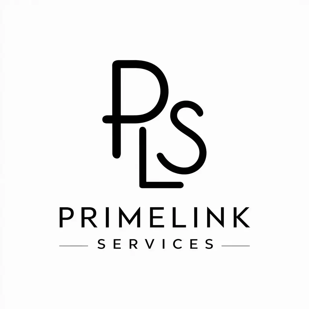 LOGO Design for PrimeLink Services Modern PLS Initials for Events Industry