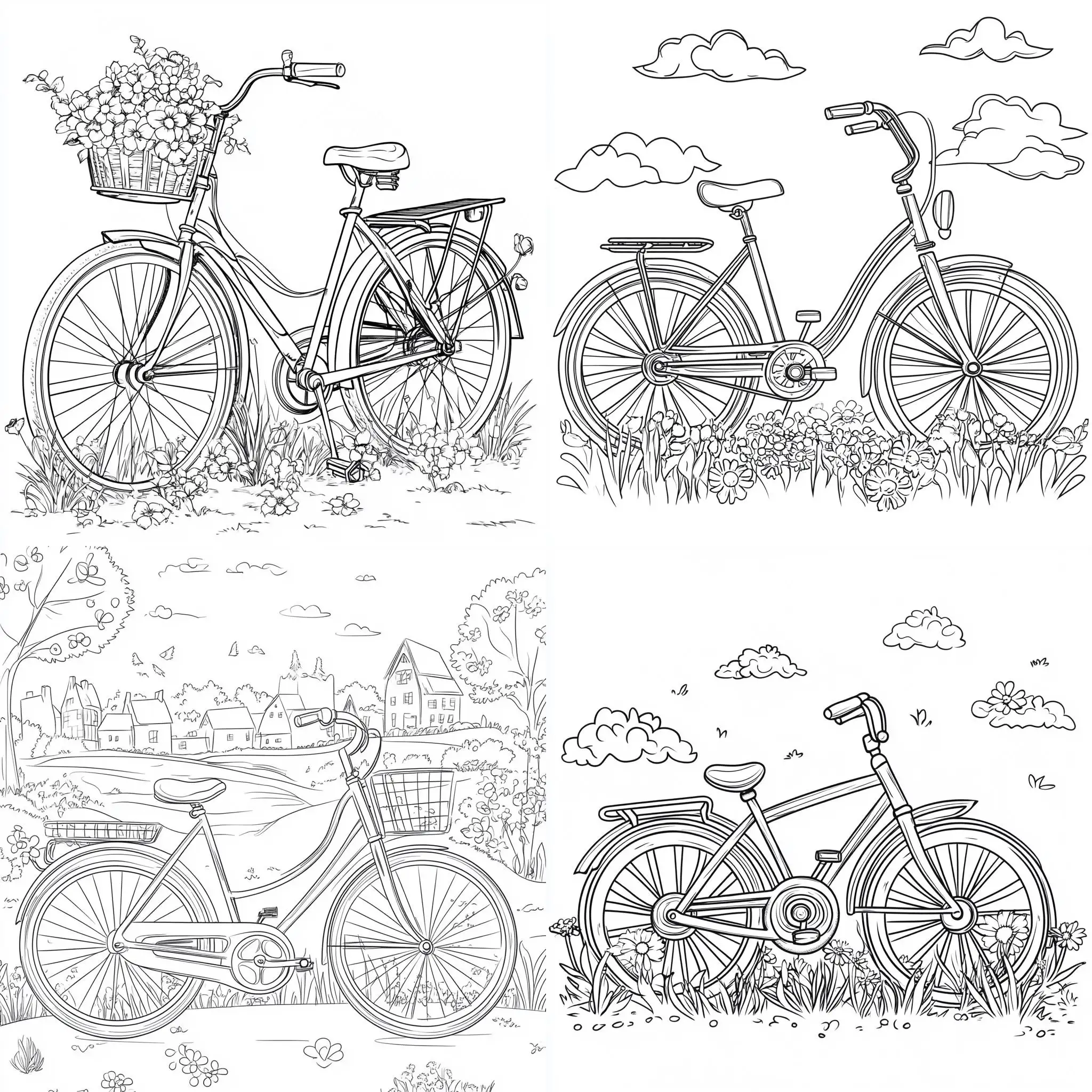 Charming-Bicycle-Illustration-on-White-Background