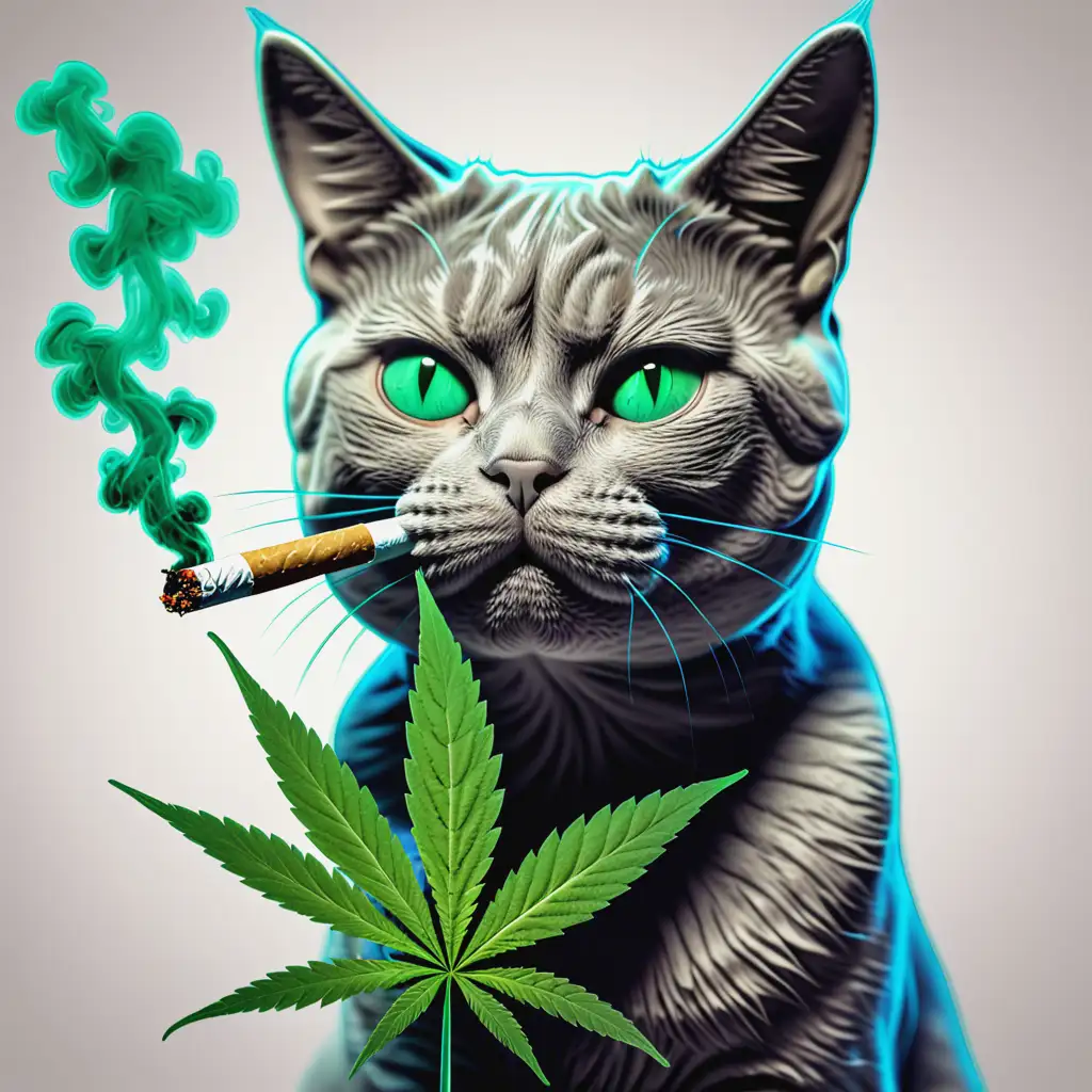3D-Drawing-of-a-Cat-Smoking-Weed-in-a-Chill-Setting