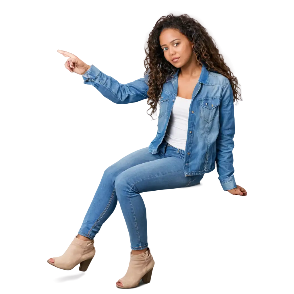 PNG-Image-of-a-Female-Wearing-Denim-Jacket-Standing-Till-Waistline-HighQuality-and-Versatile