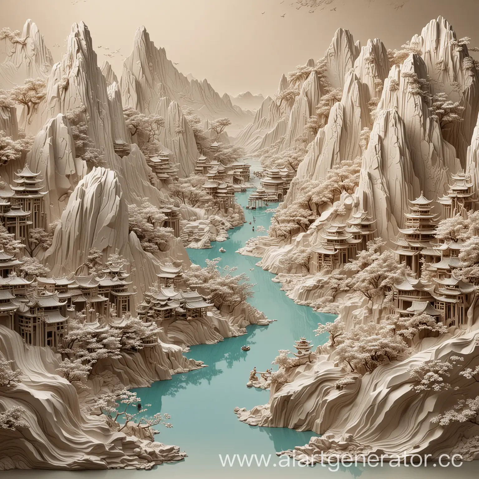 Picturesque-Chinese-Nature-Relief-Sculpture