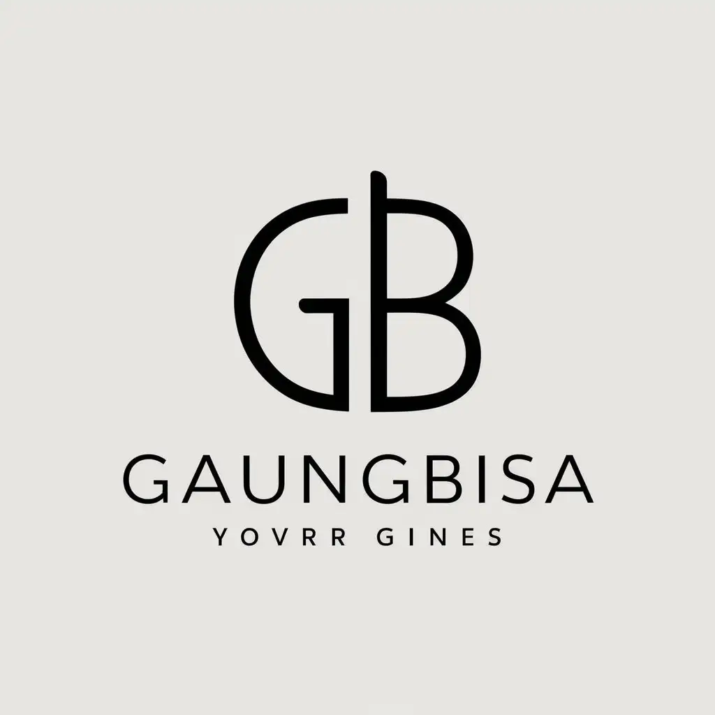 LOGO Design For GaungBisa Modern GB Symbol in Minimalistic Style