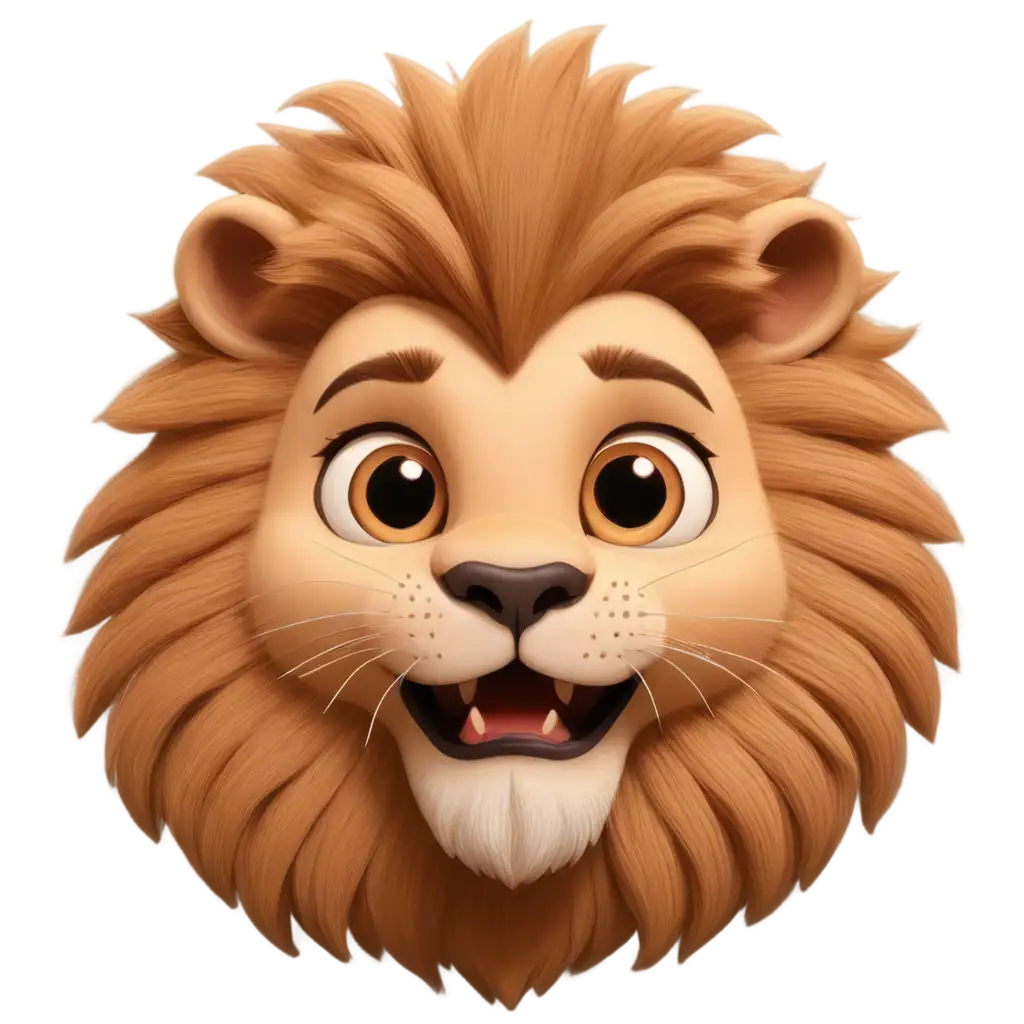 Cute-Lion-Head-Cartoon-PNG-Adorable-Illustration-for-Versatile-Usage