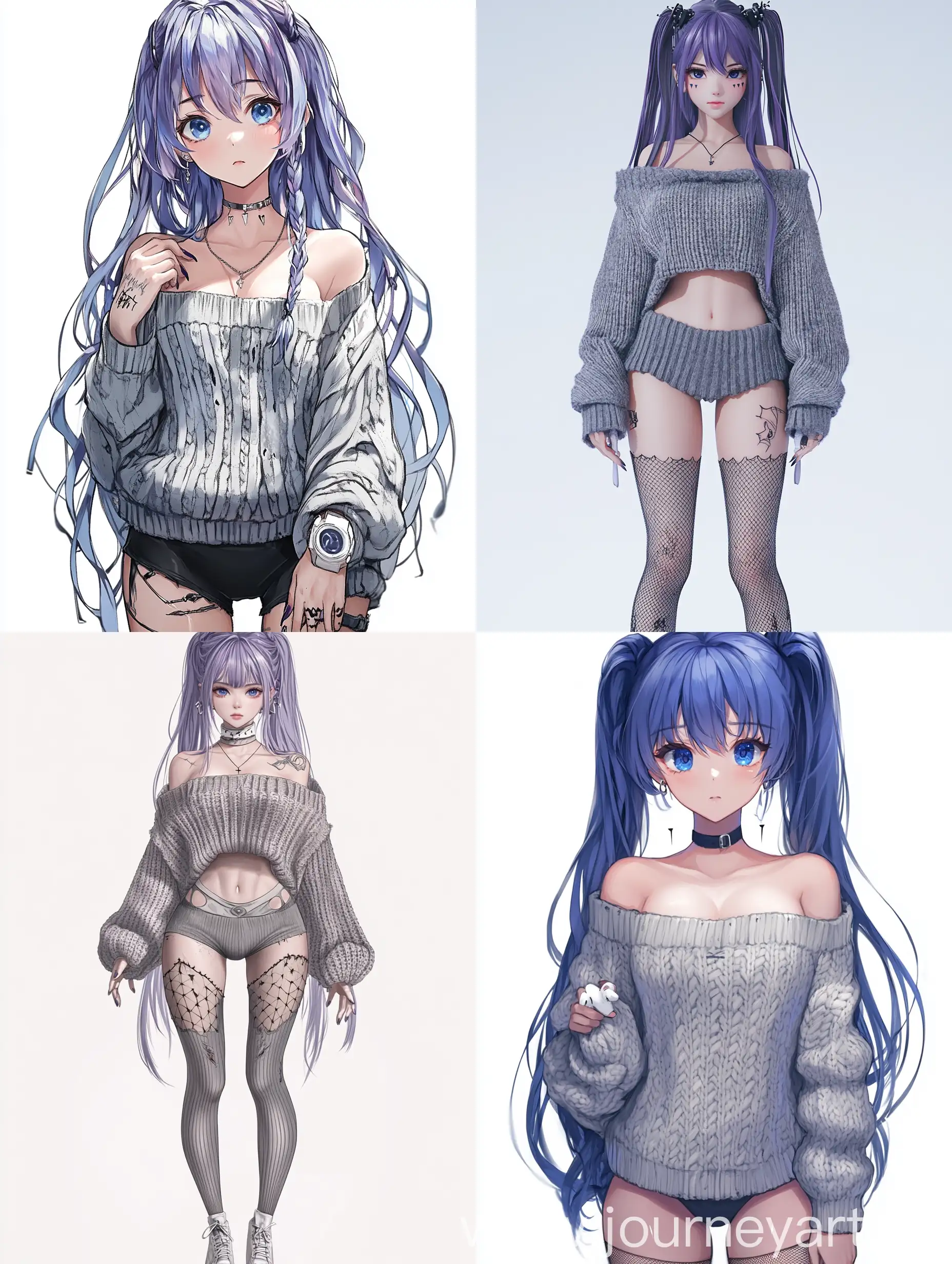 Anime-Girl-with-Purple-Hair-and-Stylish-Gray-Sweater