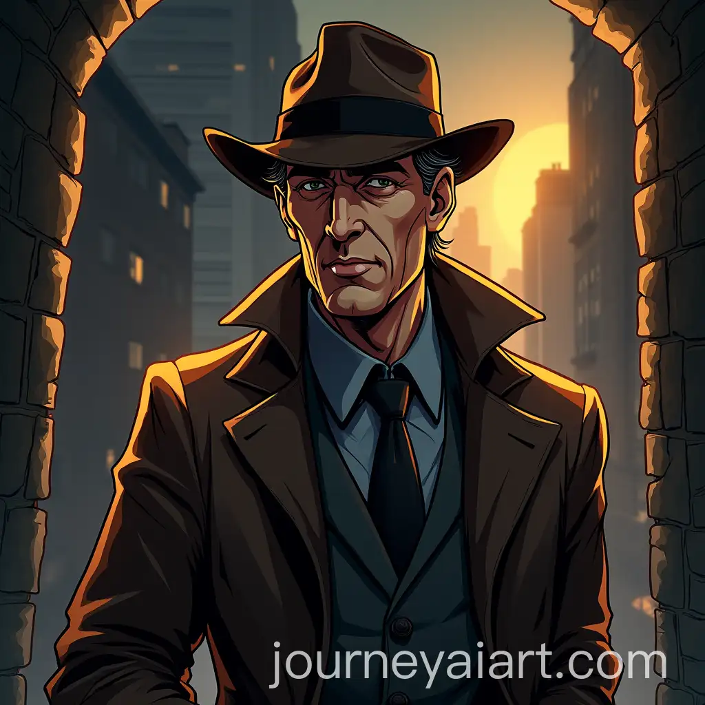 Mature-Detective-in-Comic-Style-Portrait