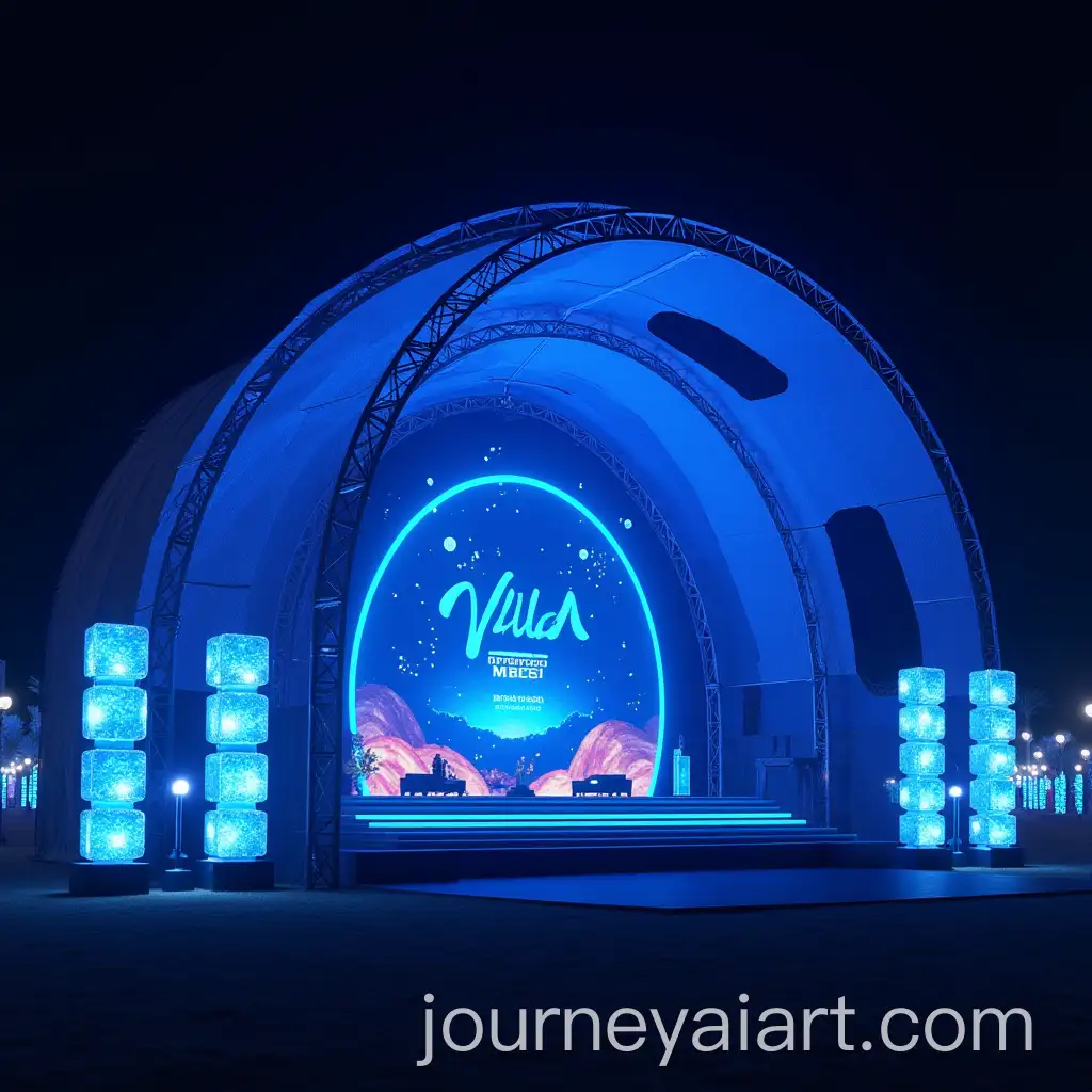 Futuristic-Nighttime-Outdoor-Festival-Stage-for-Vula-Vala-Music-Fest-with-Amapiano-Beats