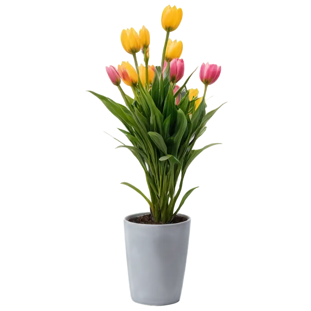 bunch of flower with pot
