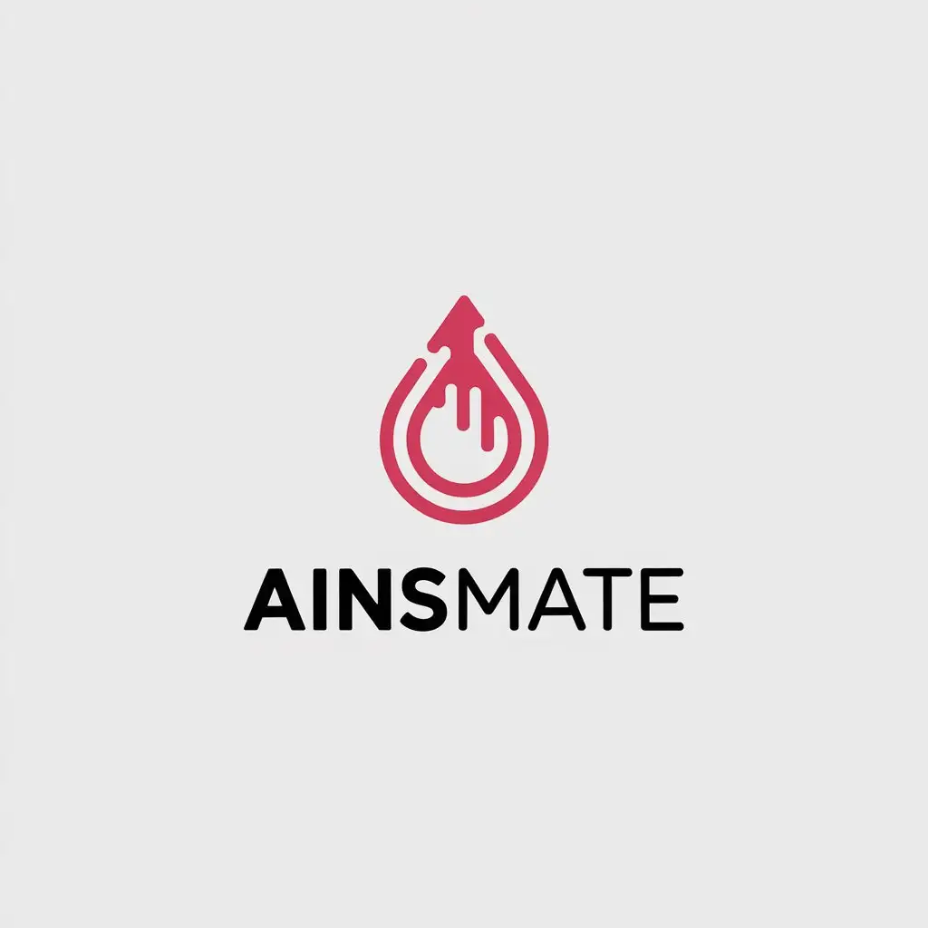 LOGO Design for AINSmate Minimalistic Vector Logo with Blood Symbol for Technology Industry