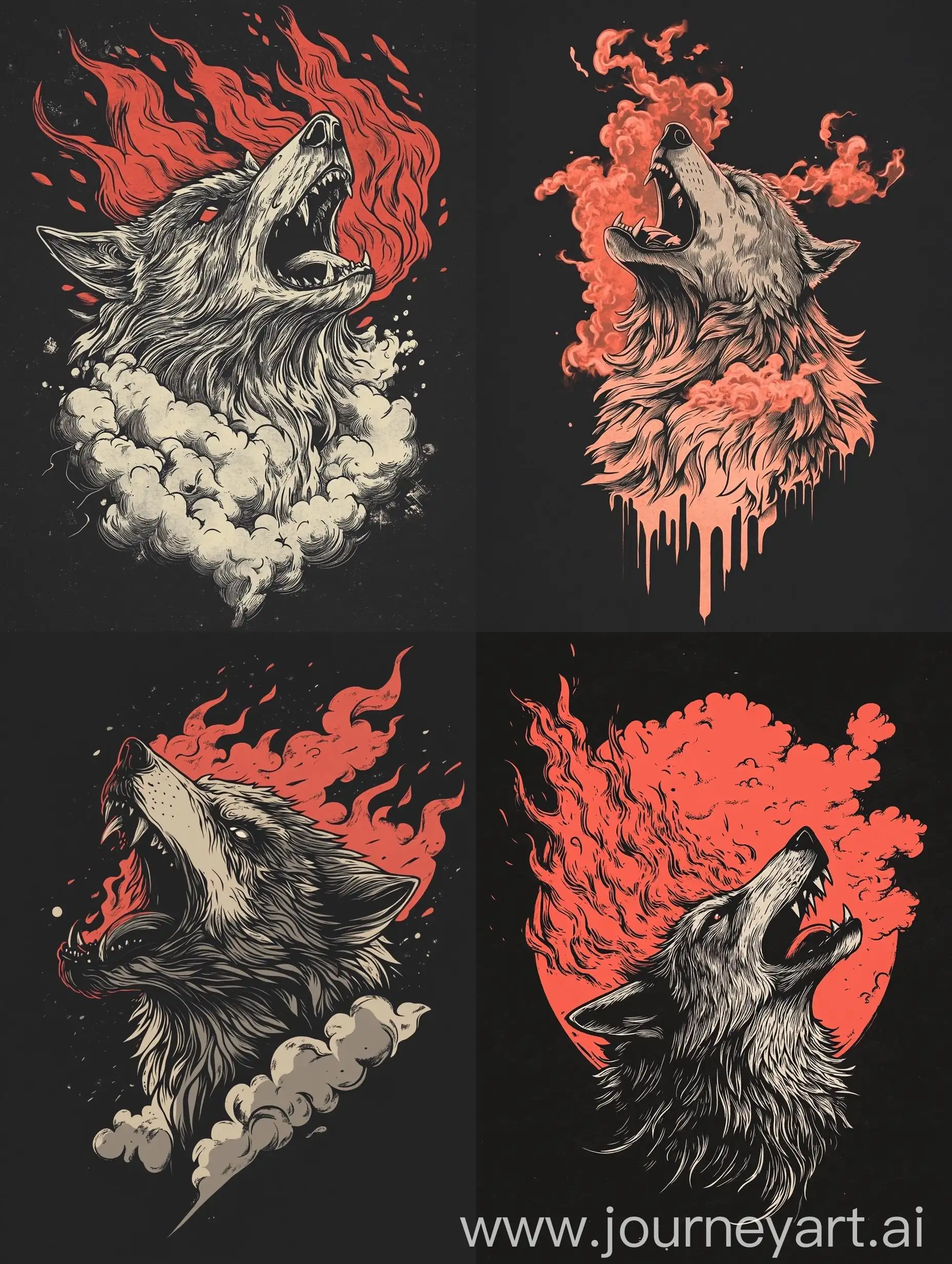 Metalcore-Band-Logo-Featuring-Mystical-Wolf-Head-and-Flames