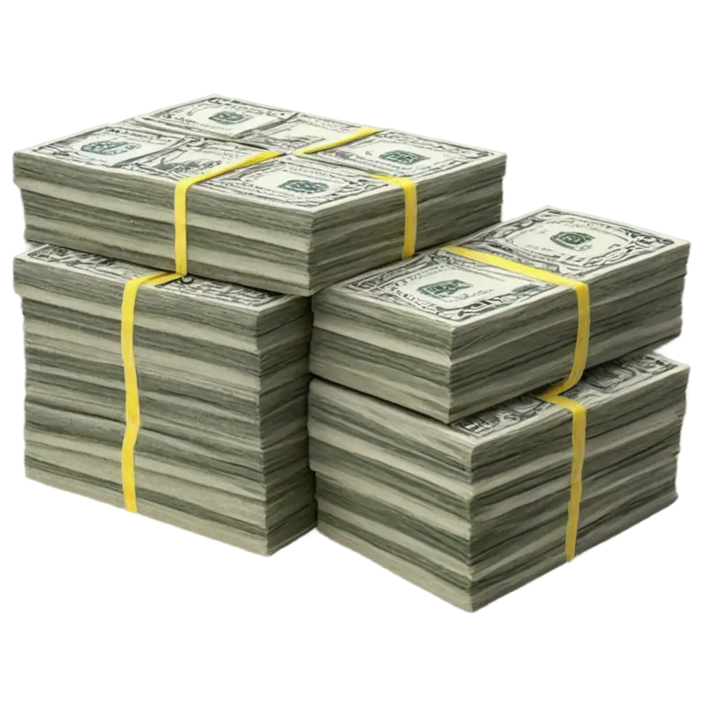 HighQuality-Money-Stacks-PNG-Image-for-Various-Digital-Projects