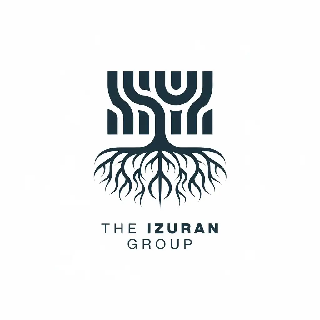 LOGO Design for The Izuran Group Roots Symbolizing Strength Stability and Cultural Identity