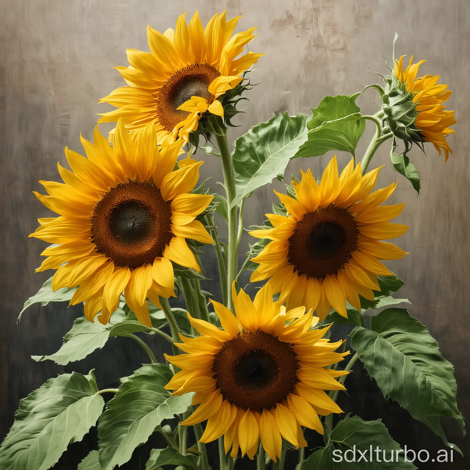 Vibrant-Sunflowers-in-Summer-Garden