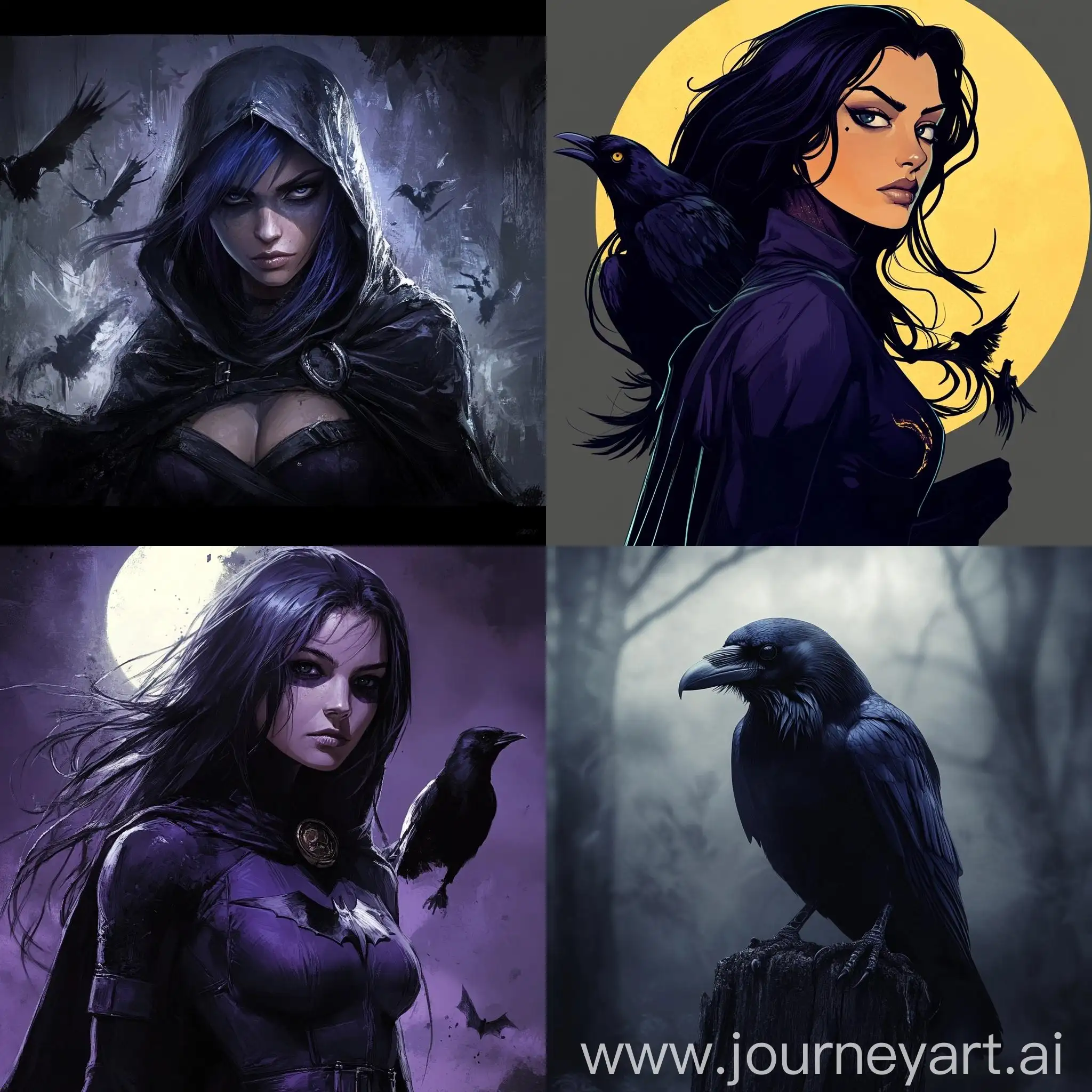 Raven-DC-Comics-Fan-Art-Portrait-in-Comic-Style