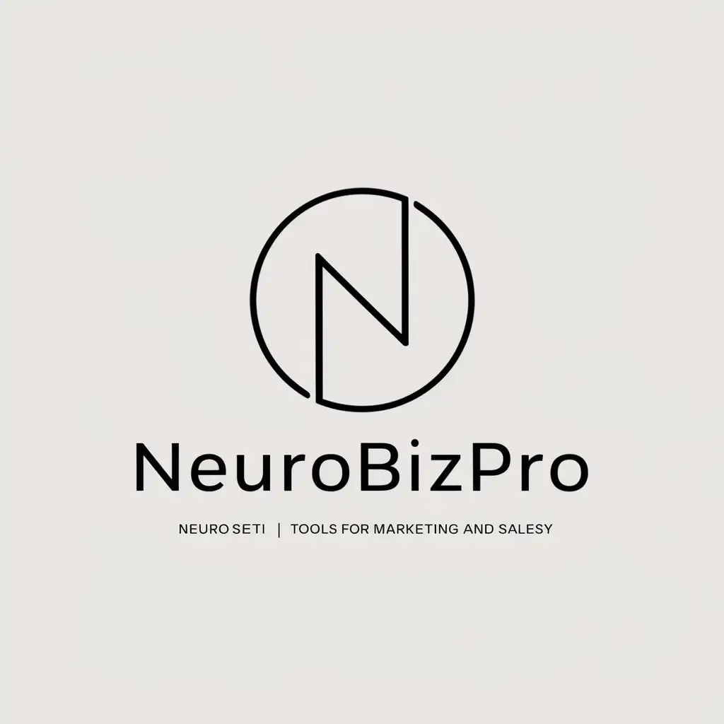 a vector logo design,with the text "NEUROBIZPRO", main symbol:neuroseti | tools for marketing and salesnStart creating and promoting content twice as fast and easily, and earn more with neuroseti!,Minimalistic,be used in Education industry,clear background