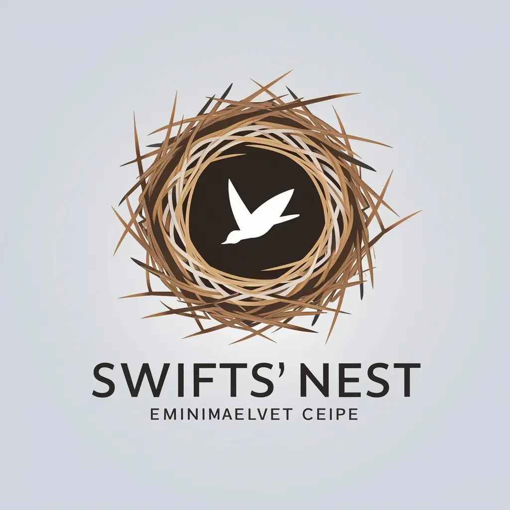 a vector logo design,with the text "IMG", main symbol:swifts' nest,Minimalistic,be used in swiftlet nest industry,clear background