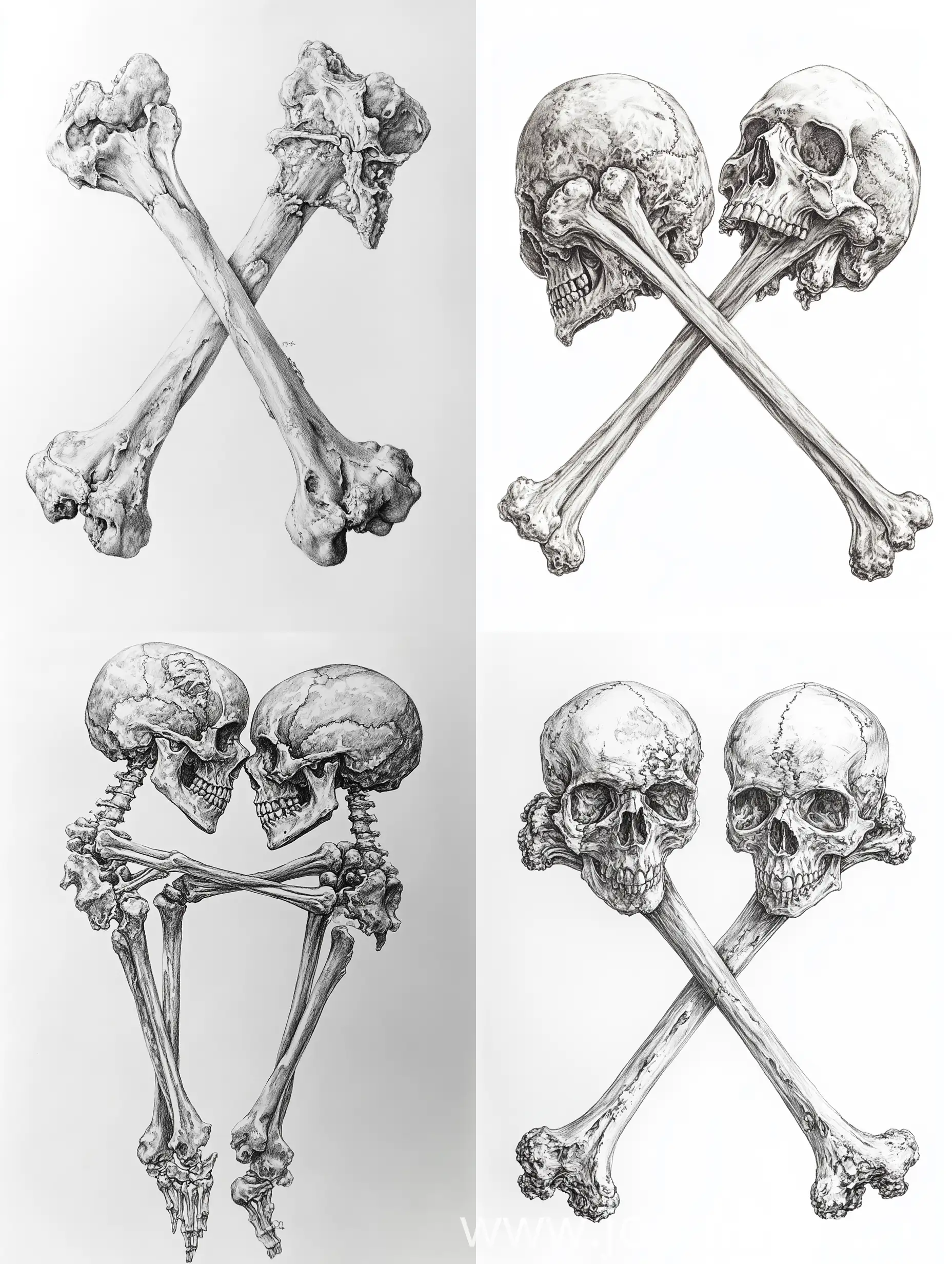 Intricate-Pencil-Drawing-of-Crossing-Bones-Inspired-by-Gustave-Dor