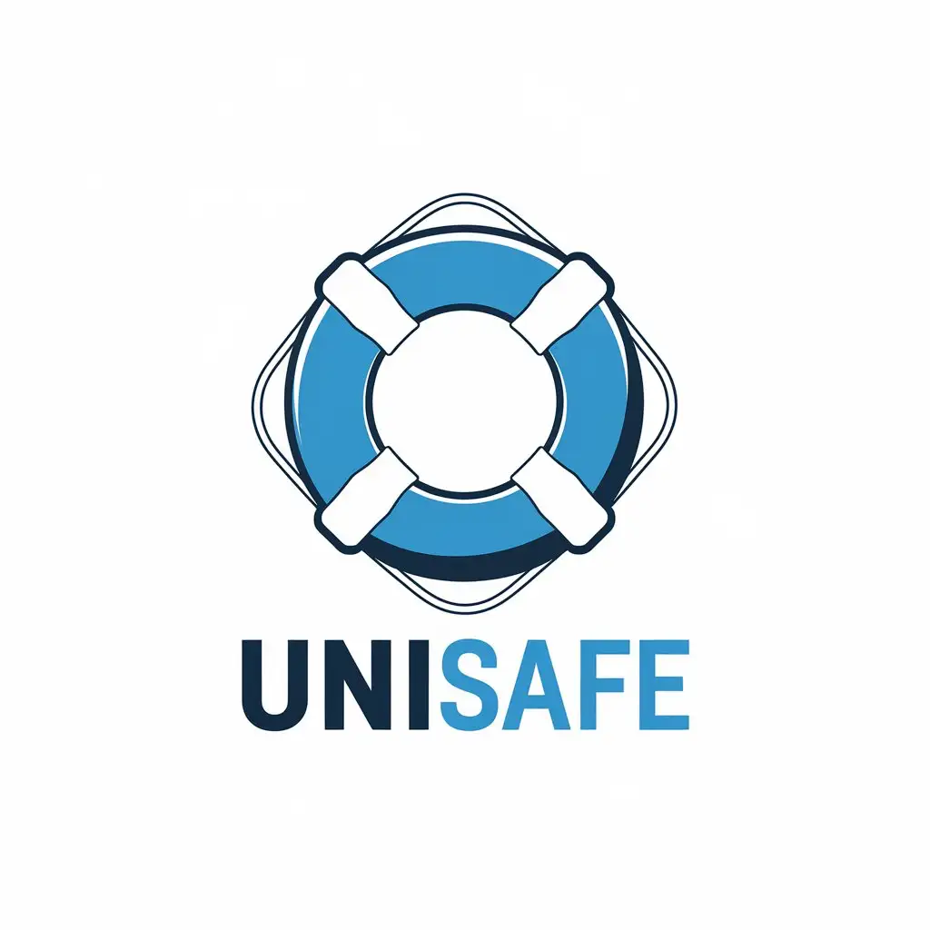 a vector logo design,with the text "Unisafe", main symbol:Life buoy,Moderate,be used in Technology industry,clear background