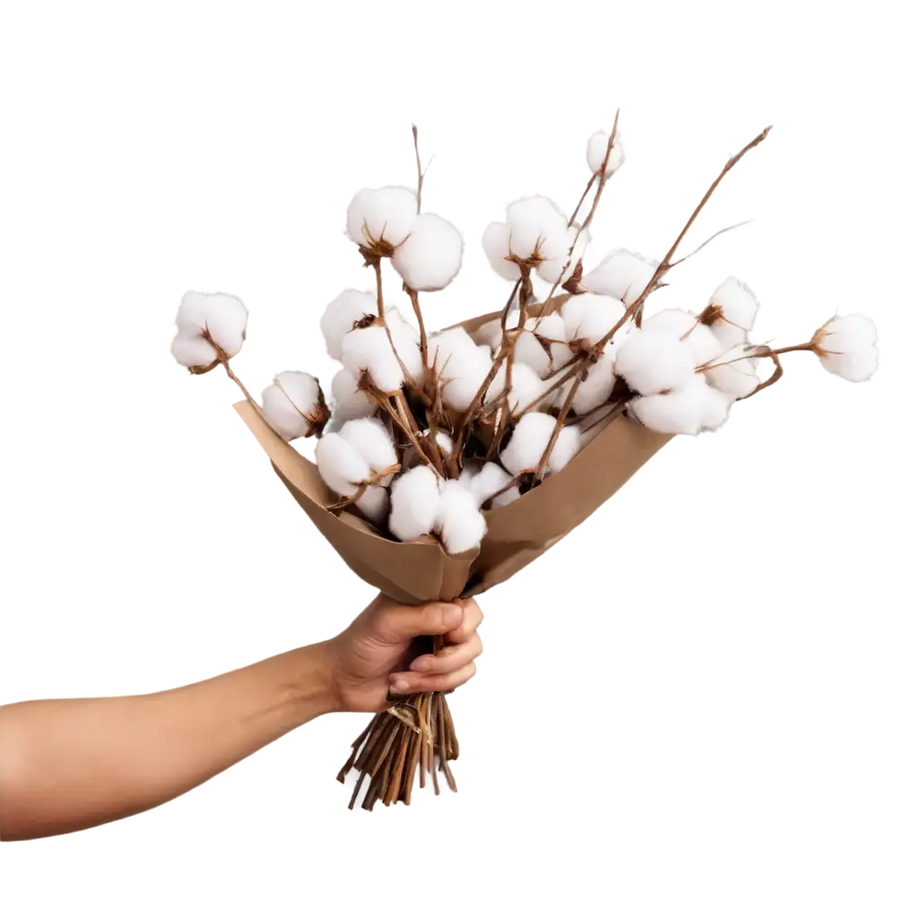 Bouquet-of-Cotton-PNG-Image-for-HighQuality-Visual-Use