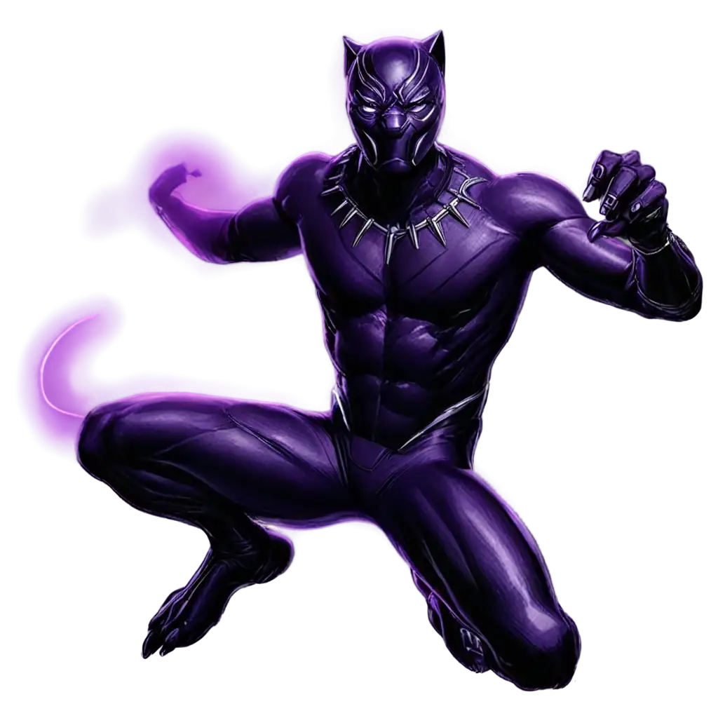 Stunning-PNG-of-Marvels-Black-Panther-in-Vibrant-Purple