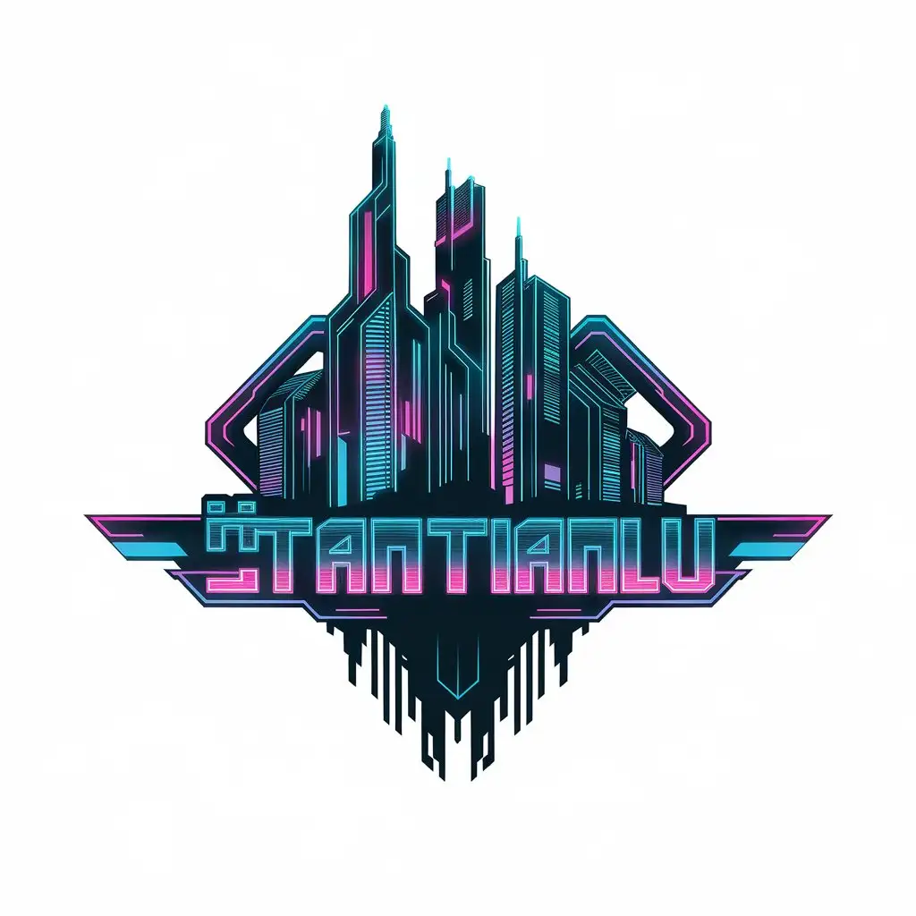 LOGO Design for TIANLU Cyberpunk Inspired with Modern Entertainment Theme