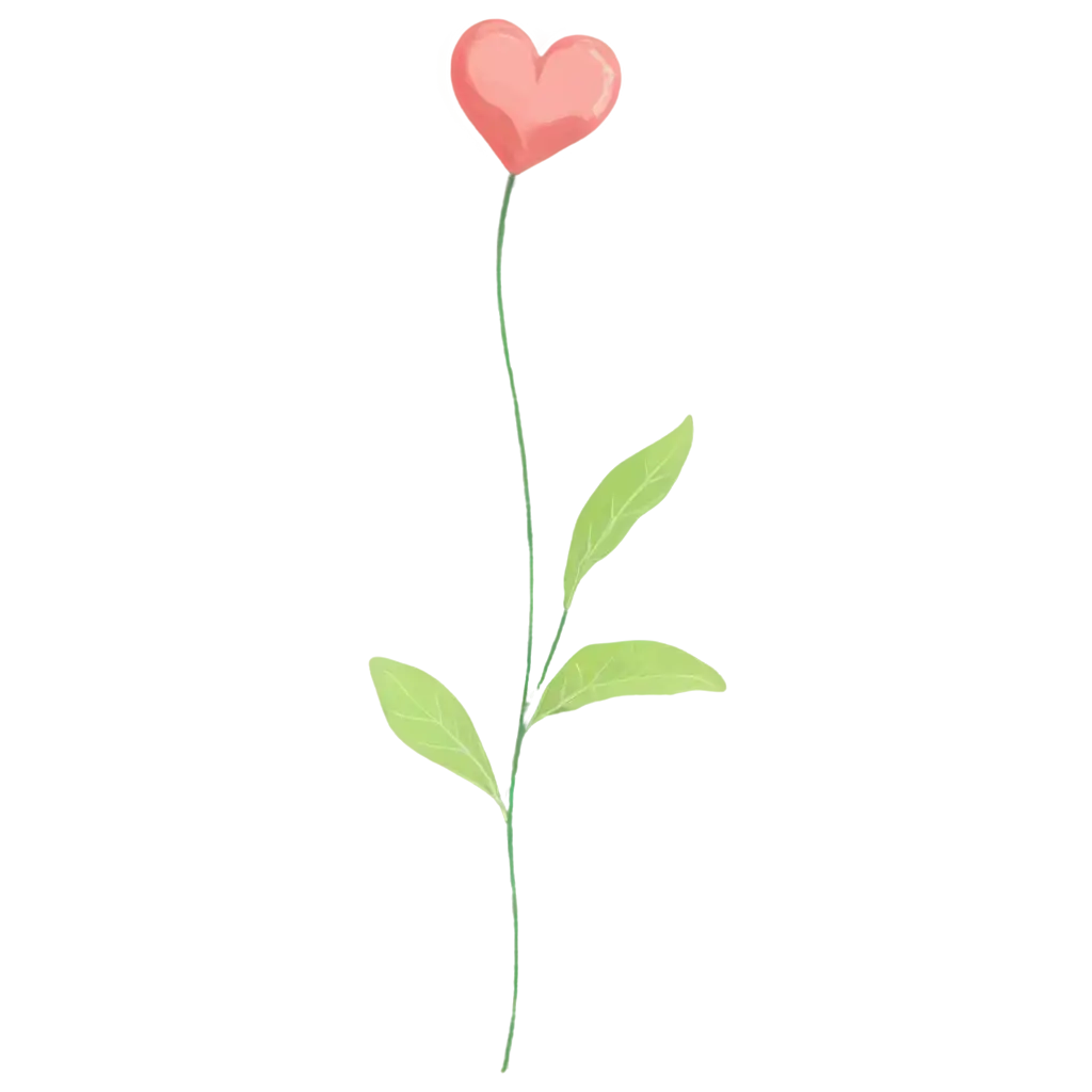 PNG-Image-of-a-Flower-with-Heart-Artistic-and-Symbolic-Representation