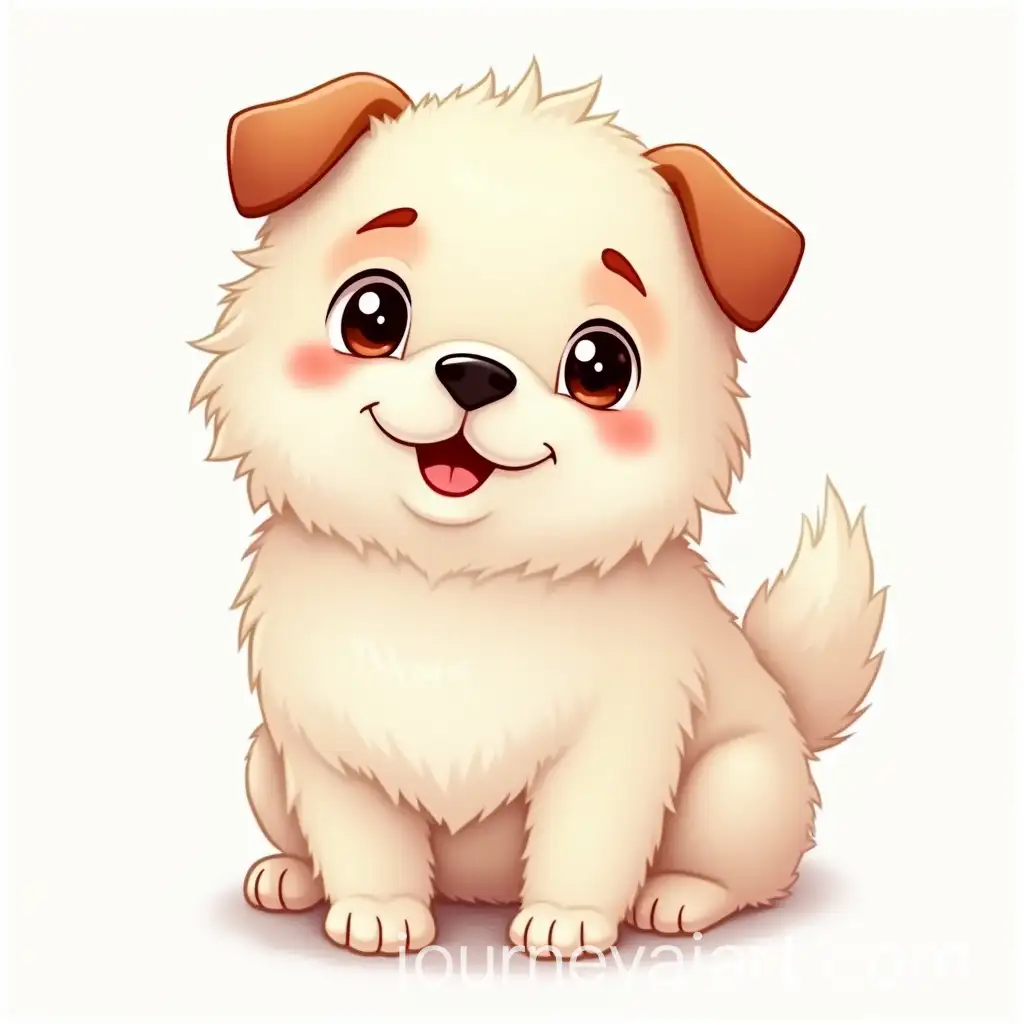 Cute-Fluffy-Dog-with-Reddish-Eyebrows